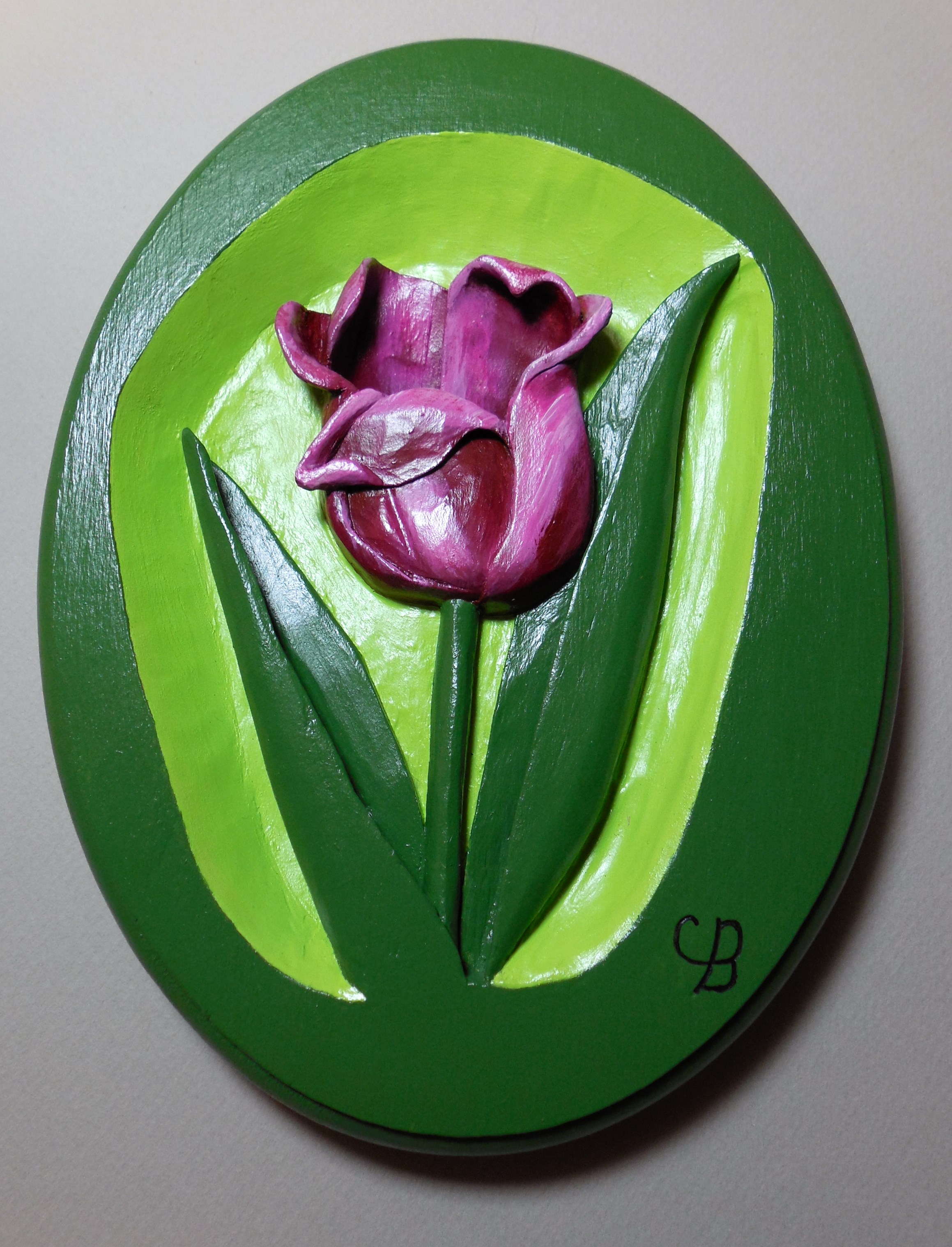 tulip wood carving pattern